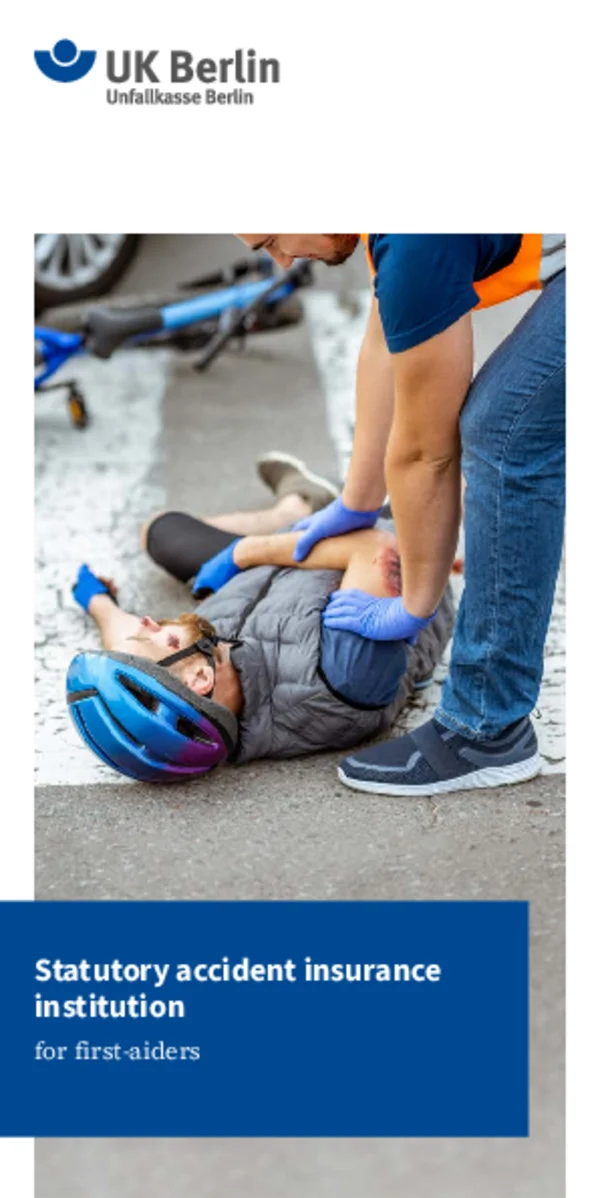 Statutory accident insurance institution for first-aiders