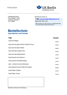 Upsi Bestellschein Upsi Bestellschein