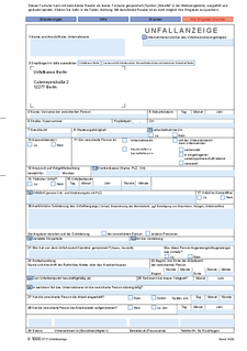 Unfallanzeigen für Kinder in Tageseinrichtungen, Schüler, Studierende ...