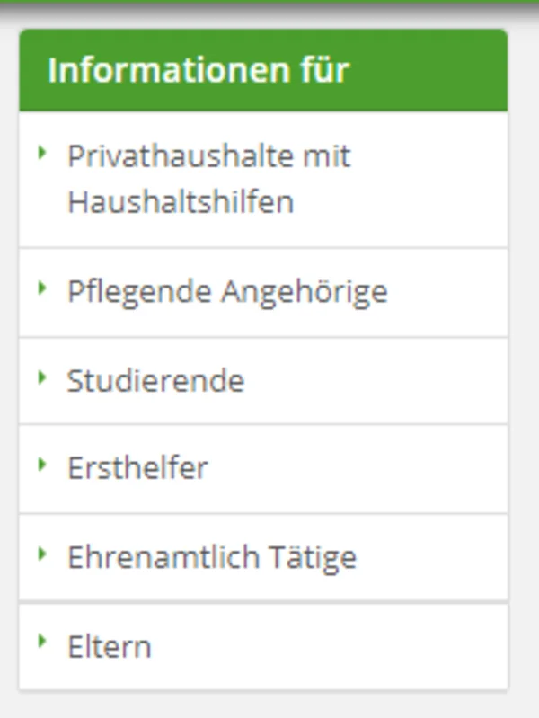 Screenshot Seitenleiste