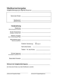 Beispielvorlage für eine Vereinbarung mit der Tagespflegeperson