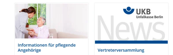 Screenshot Startseite aktuelle Meldungen
