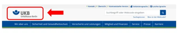 Screenshot Kopfzeile Logo