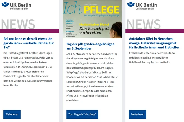 UK Berlin Screenshot Aktuelle Meldungen