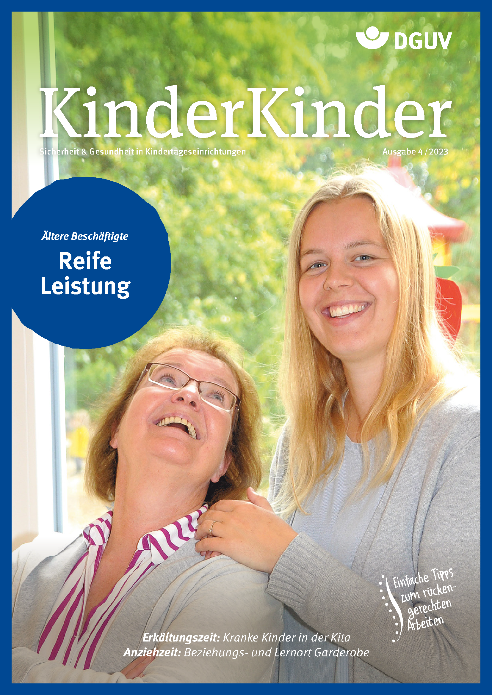 DGUV KinderKinder Ausgabe 4/2023 Coverbild Bildquelle: Melanie Marschner